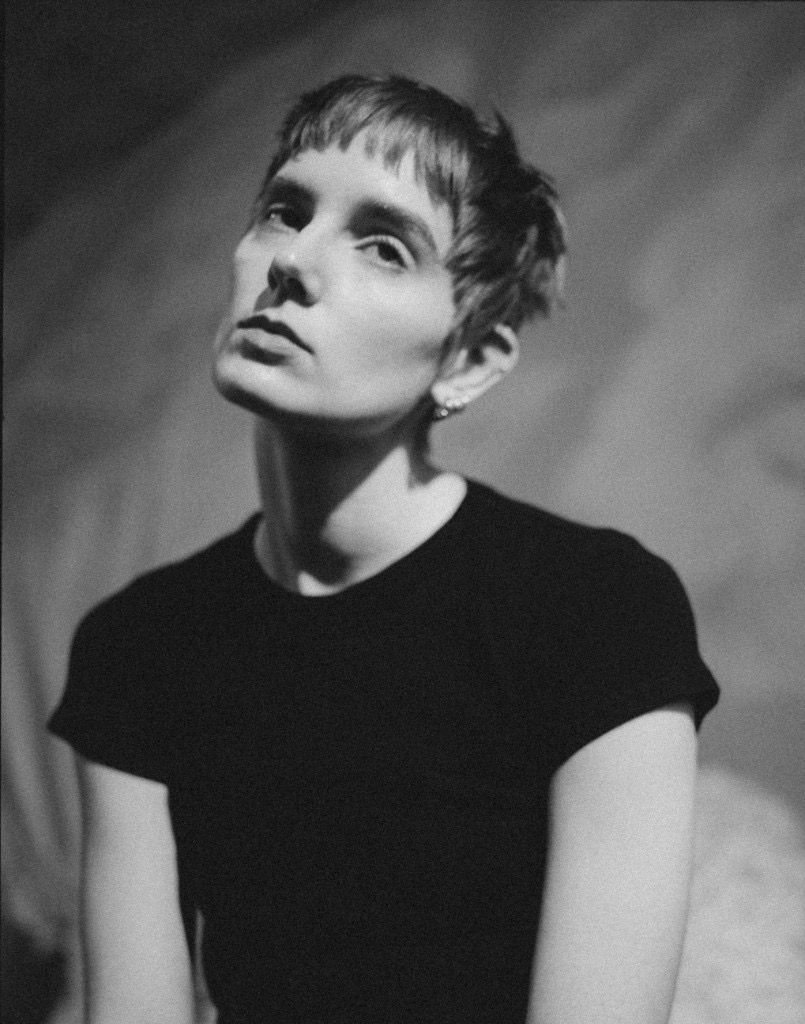 black and white short hair portrait